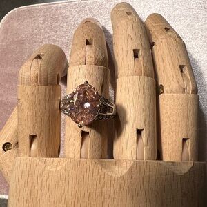 Pink & White Diamond Simulant Ring